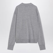 Ami Paris Grey wool and silk polo Ami De Coeur