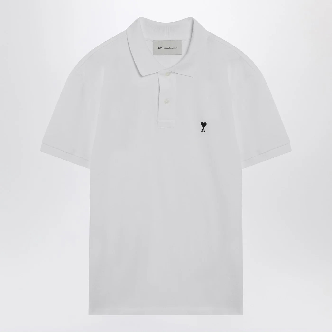 Ami Paris White Ami De Coeur polo shirt