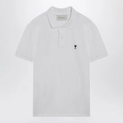 Ami Paris White Ami De Coeur polo shirt
