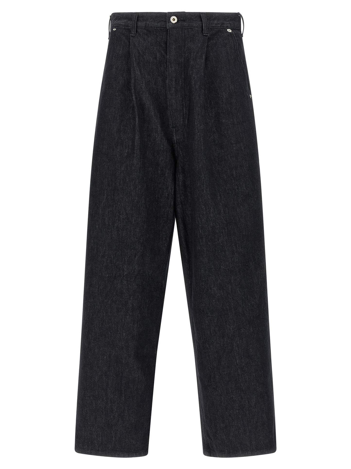 Comme Des Garҫons Homme Wide Leg Jeans — Blue Denim