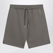 Ami Paris Smoke grey Ami De Coeur shorts in organic cotton