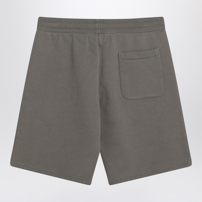 Ami Paris Smoke grey Ami De Coeur shorts in organic cotton