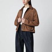 HALFBOY Mocha Suede Short Jacket — Women's Jackets