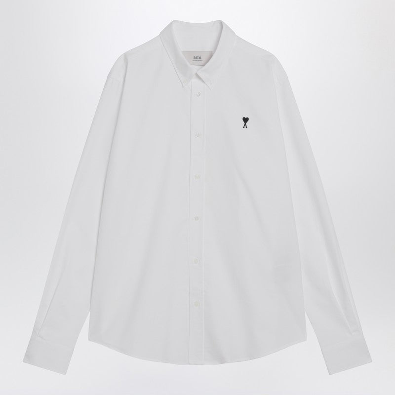 Ami Paris White Ami De Coeur shirt in cotton