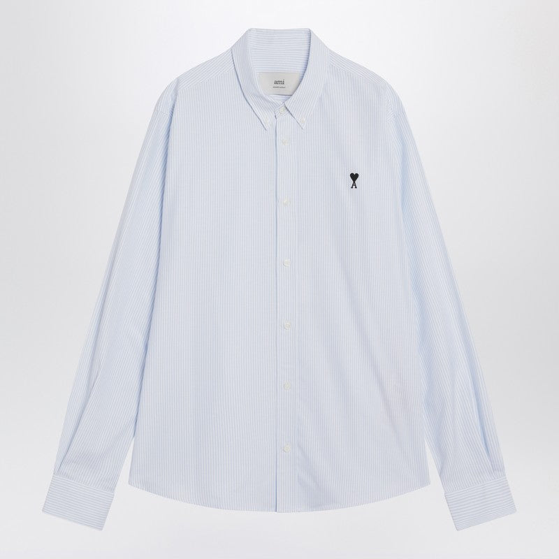 Ami Paris Light blue/white striped shirt Ami De Coeur