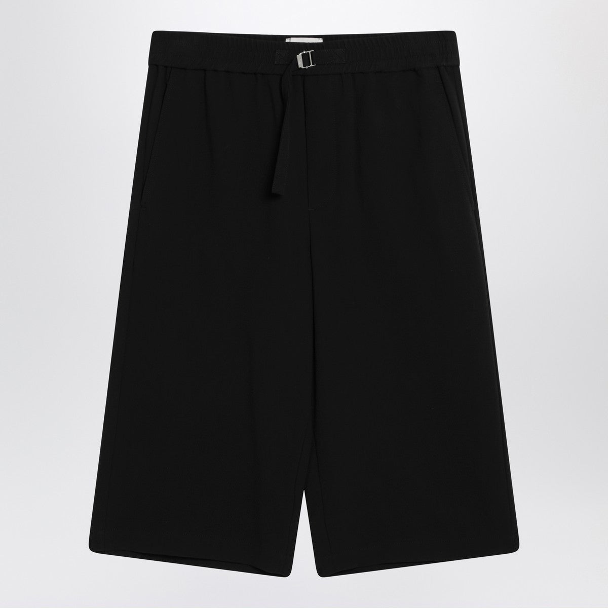 Ami Paris Bermuda wide black cotton shorts