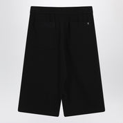 Ami Paris Bermuda wide black cotton shorts
