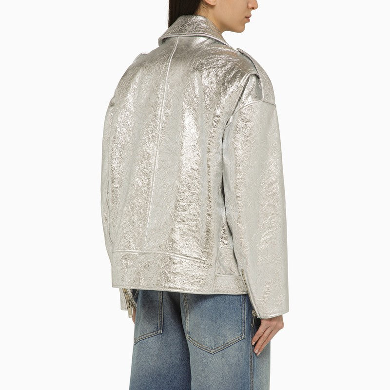 HALFBOY Silver leather jacket