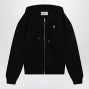 Ami Paris Ami De Coeur black zip-up sweatshirt