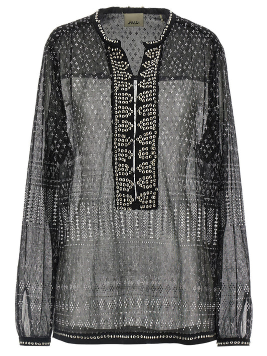 Isabel Marant Nickie Blouse — Women's Black Blouse