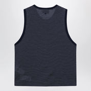 Ami Paris Striped tank top Ink/White with logo