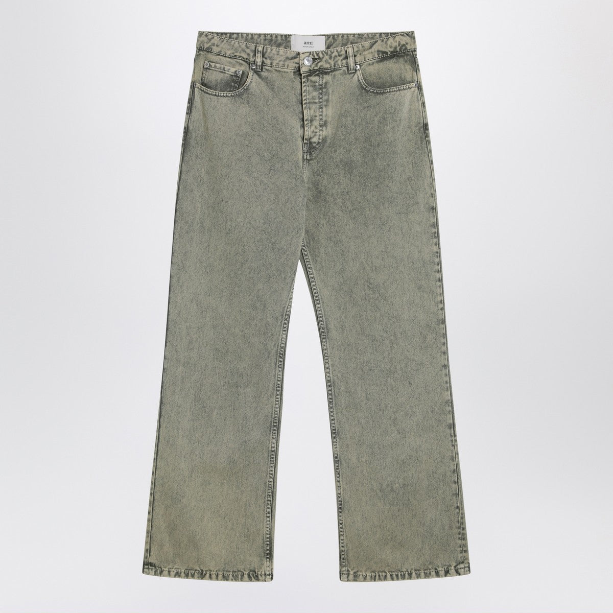 Ami Paris Laurel green faded effect jeans