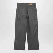 Ami Paris Grey wool canvas workwear trousers