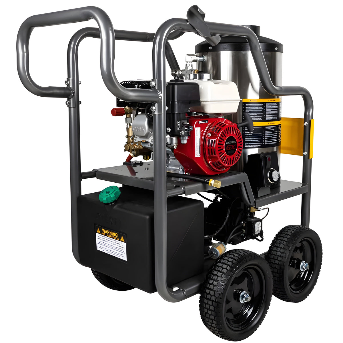 BE Power 2,700 PSI - 2.8 GPM Hot Water Pressure Washer with Honda GX200 Engine and General Triplex Pump - PowerGen USA - HW2765HG