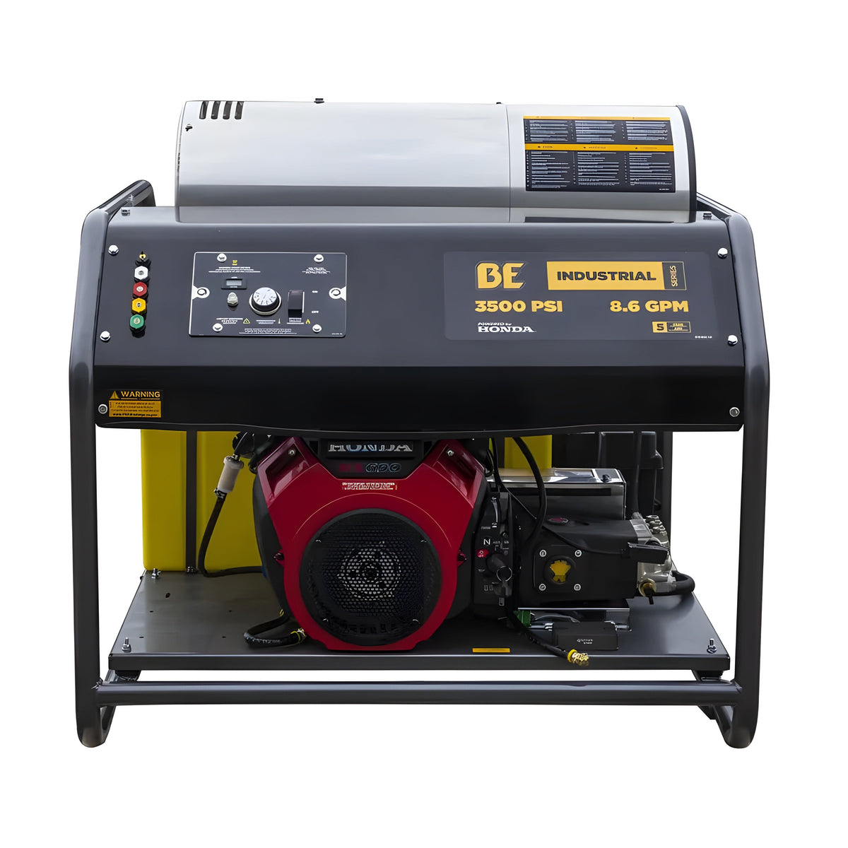 BE Power 3,500 PSI - 8.5 GPM Hot Water Pressure Washer Honda GX690 Engine and AR Triplex Pump - PowerGen USA - HW3524HA12V