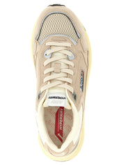 Autry Hyperway Low Sneakers for Men — Beige Suede