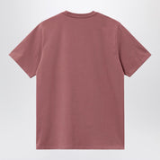 Carhartt WIP S/S Chase Dusty Fuchsia/Gold Cotton T-Shirt