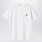 Carhartt WIP White S/S Pocket T-Shirt in Cotton