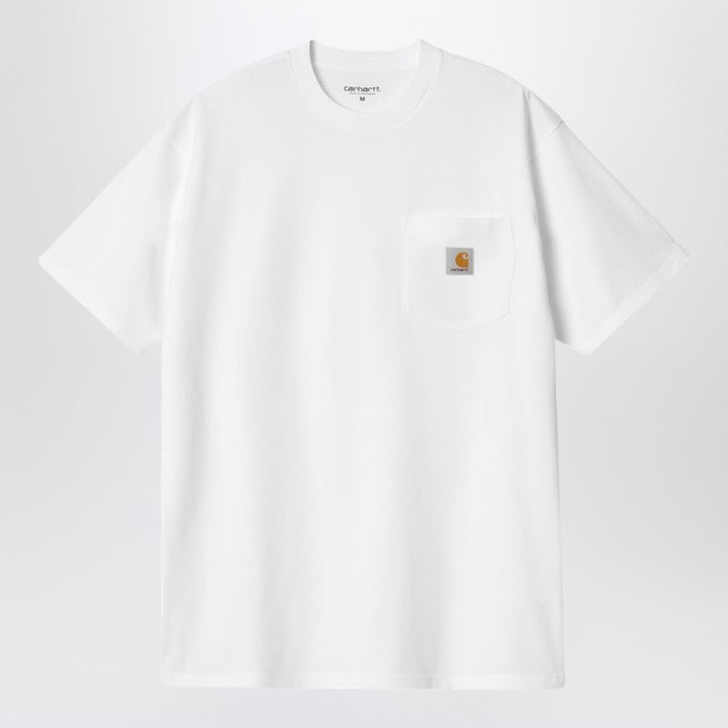 Carhartt WIP White S/S Pocket T-Shirt in Cotton
