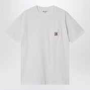 Carhartt WIP White S/S Pocket T-Shirt in Stretch Cotton