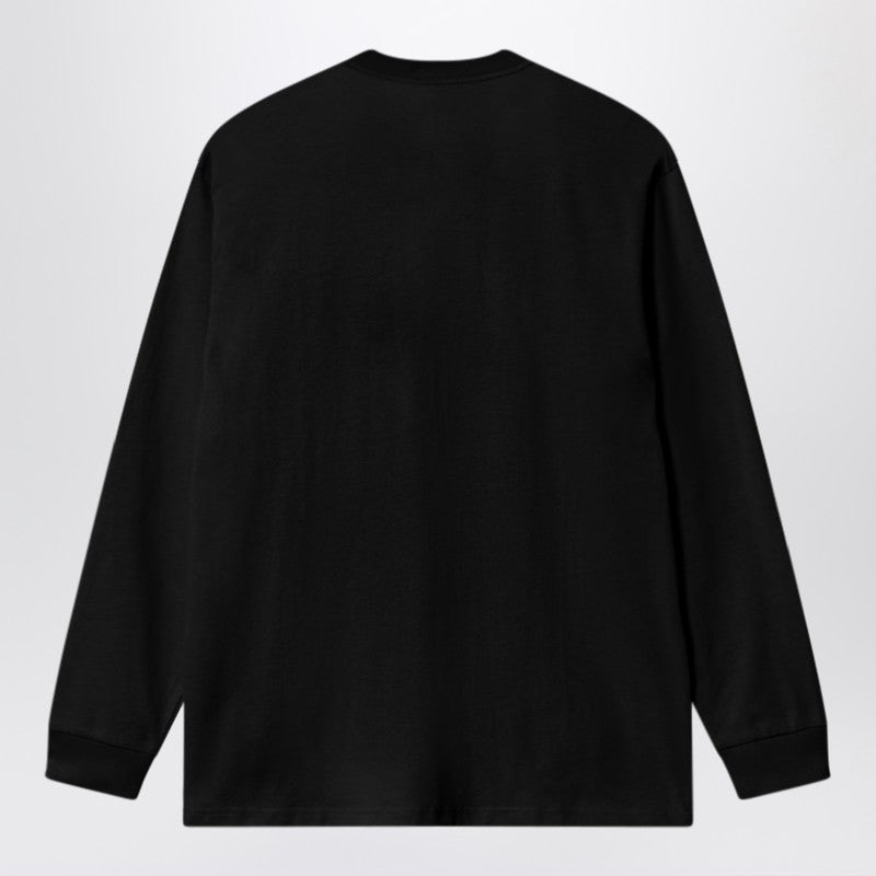 Carhartt WIP Black L/S Pocket T-Shirt in stretch cotton