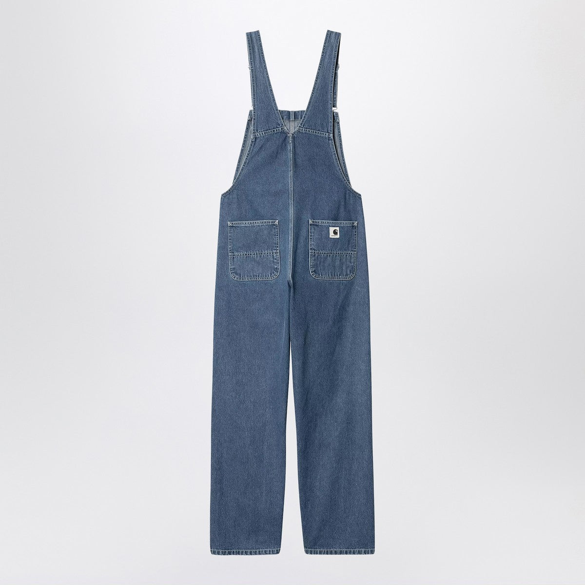 Carhartt WIP Bib Overall Straight — Blue Stretch Cotton