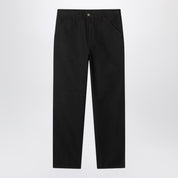 Carhartt WIP Single Knee Pant Black Rinsed in organic cotton