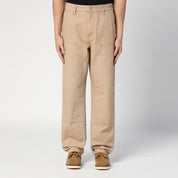Carhartt WIP Dusty Brown Rinsed Double Knee Pant