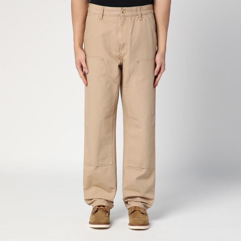 Carhartt WIP Dusty Brown Rinsed Double Knee Pant