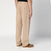 Carhartt WIP Dusty Brown Rinsed Double Knee Pant