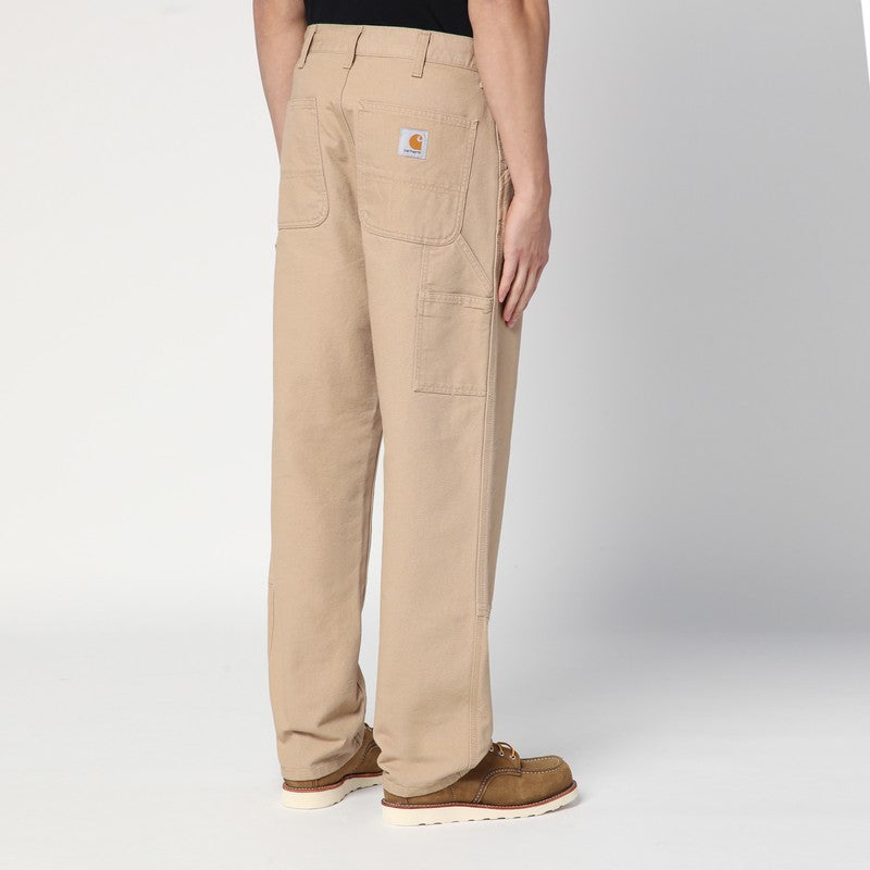 Carhartt WIP Dusty Brown Rinsed Double Knee Pant