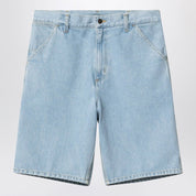 Carhartt WIP Single Knee Short in light blue denim