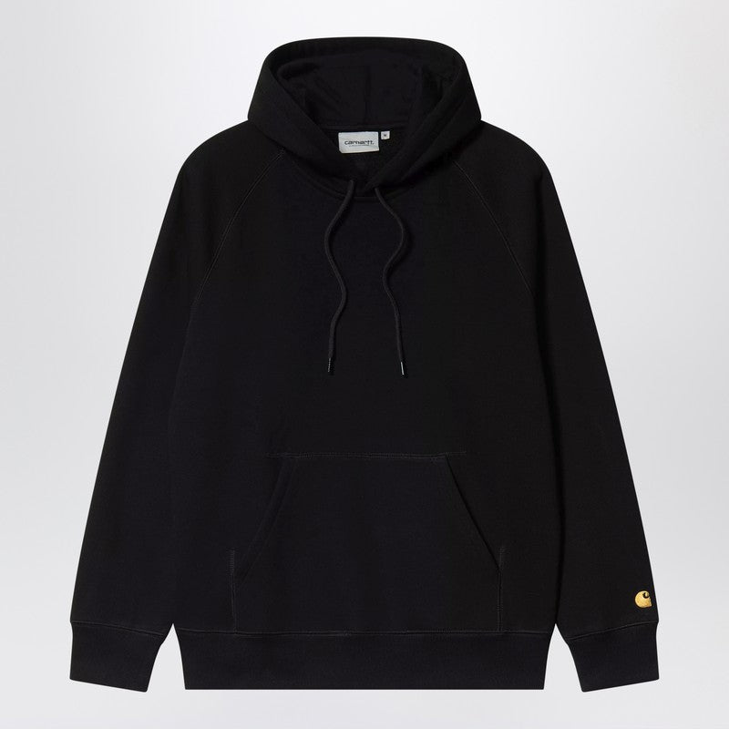Carhartt WIP Black/Gold Hooded Chase Sweatshirt