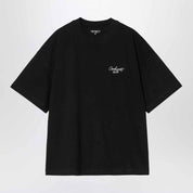 Carhartt WIP S/S Signature Script T-Shirt in Black Organic Cotton