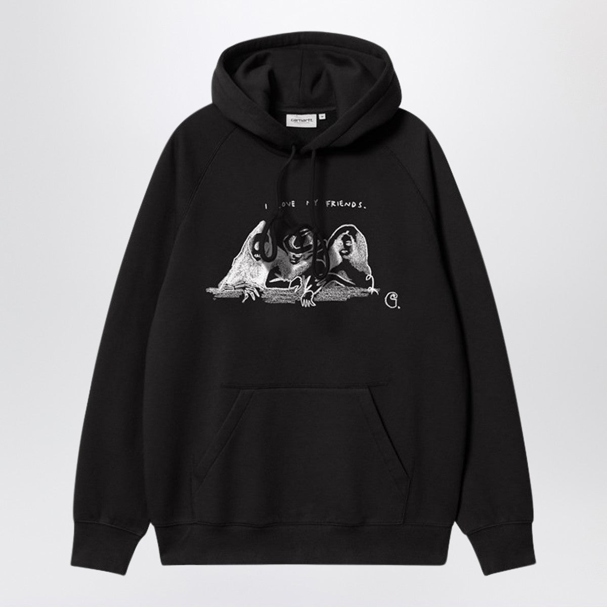 Carhartt WIP Pepe Friends black hooded sweatshirt