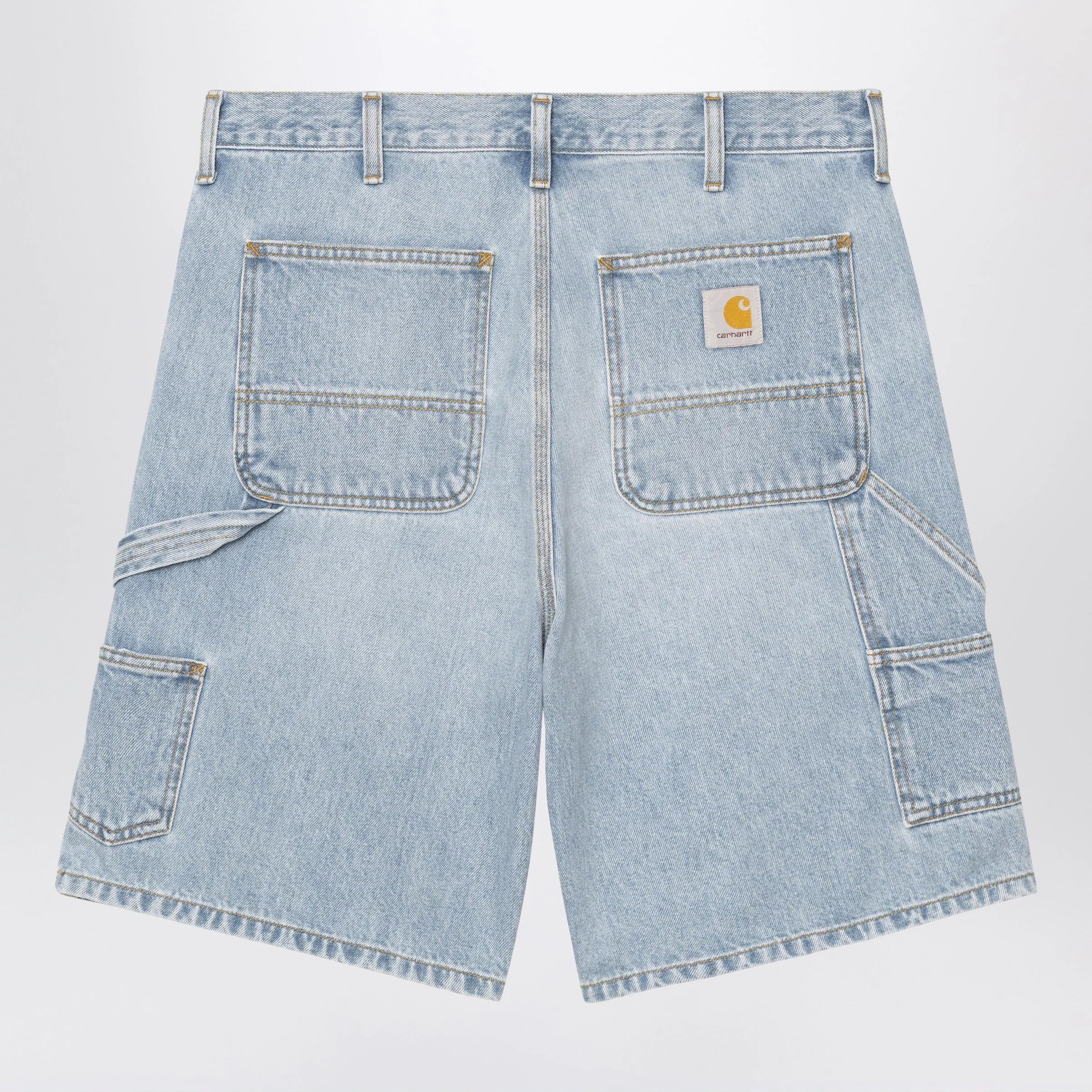 Carhartt WIP Double Knee Shorts Blue/Heavy Stone Bleached