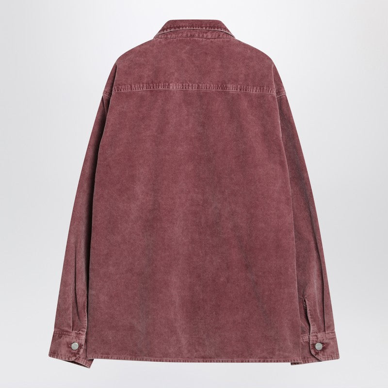 Veste chemise Carhartt WIP Reynold en velours côtelé rose poudré
