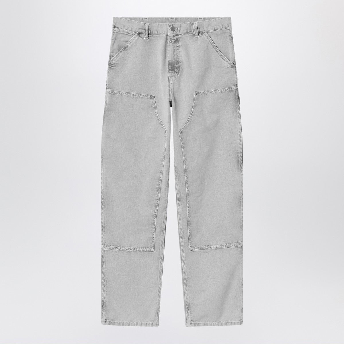 Pantalon Carhartt WIP à double genou, noir délavé à la craie