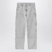 Pantalon Carhartt WIP à double genou, noir délavé à la craie