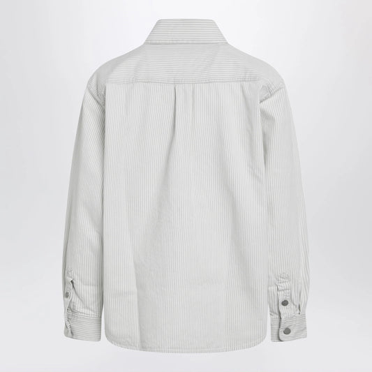 Carhartt WIP Mercer striped cotton shirt jacket in white