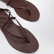 Manebí Burgundy thong sandals