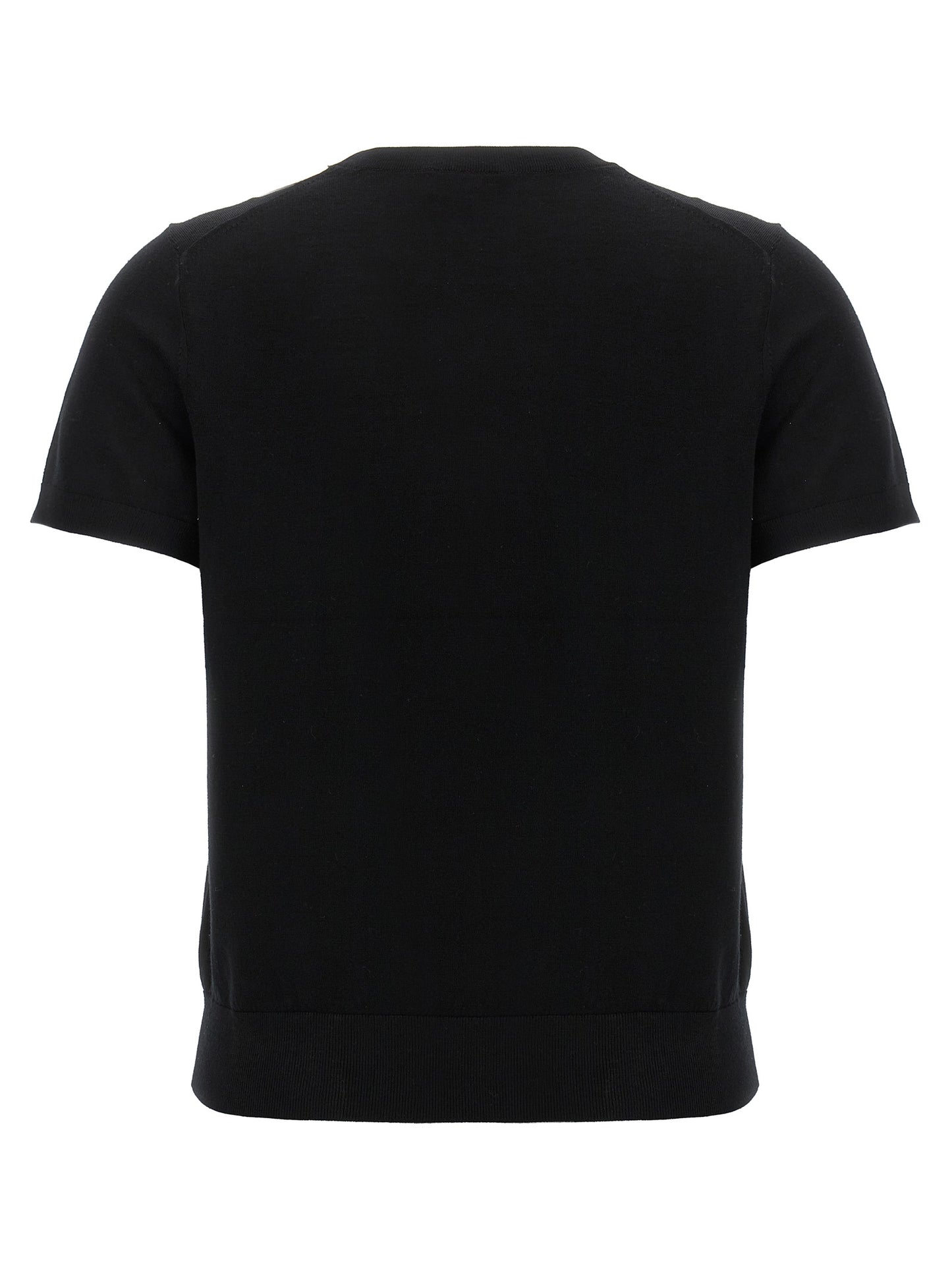 Theory Black Merino Crewneck Sweater — Knitwear