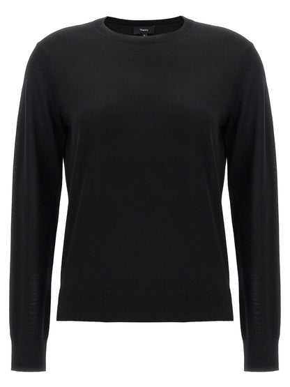 Theory Knitwear – Basic Sweater in Black | Luxury Fit