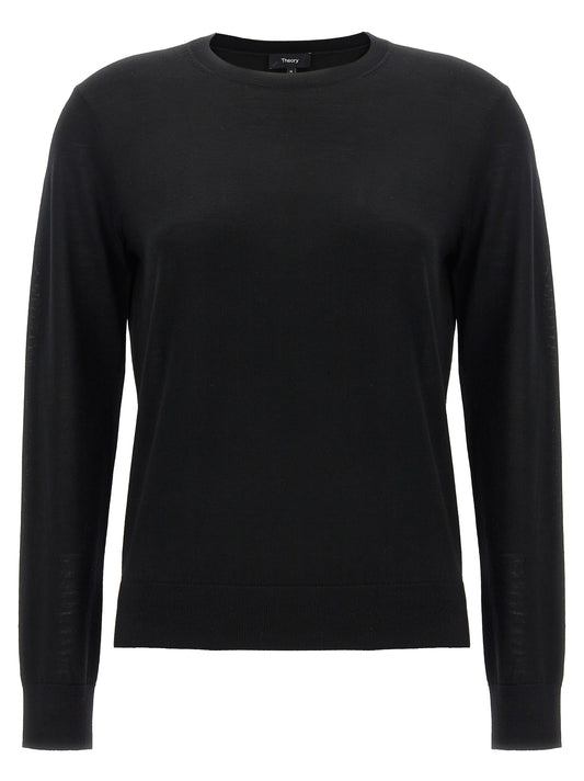Theory Knitwear – Basic Sweater in Black | Luxury Fit