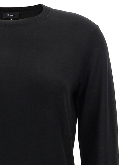 Theory Knitwear – Basic Sweater in Black | Luxury Fit