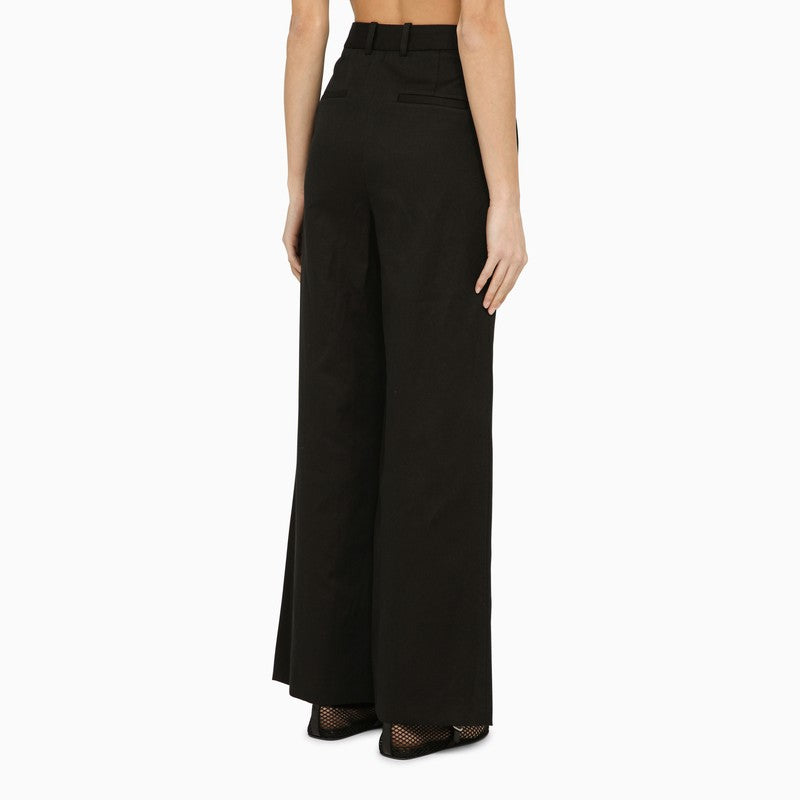 Loulou Studio Black cotton and linen trousers