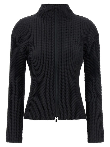Issey Miyake Sleek Pleats Cardigan — Knitwear for Women