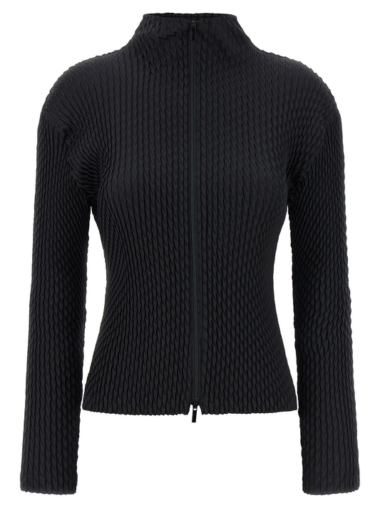 Issey Miyake Sleek Pleats Cardigan — Knitwear for Women
