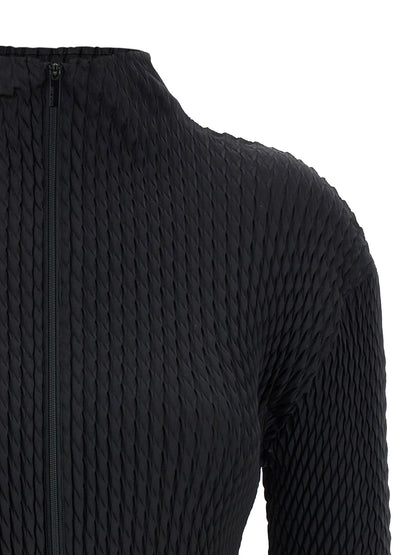 Issey Miyake Sleek Pleats Cardigan — Knitwear for Women