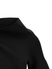 Issey Miyake Life Form Top — Black Stretch Knit